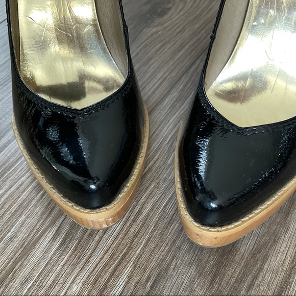 MICHAEL KORS Julian Black Patent Leather Wooden Heels | 7 - Picture 4 of 9
